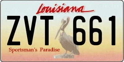 LA license plate ZVT661