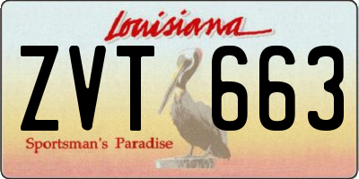 LA license plate ZVT663