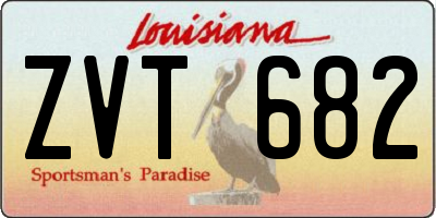LA license plate ZVT682