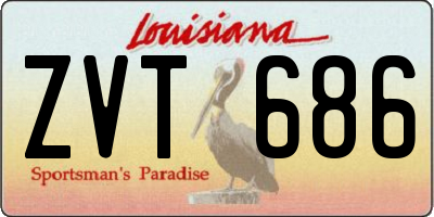 LA license plate ZVT686