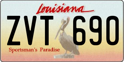 LA license plate ZVT690
