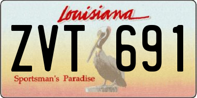 LA license plate ZVT691