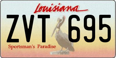 LA license plate ZVT695
