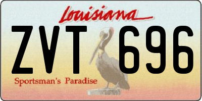 LA license plate ZVT696