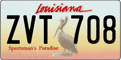 LA license plate ZVT708