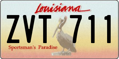 LA license plate ZVT711