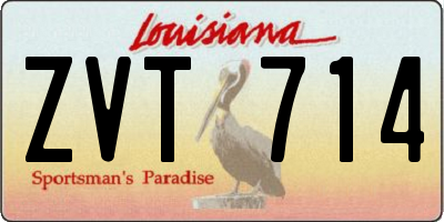 LA license plate ZVT714