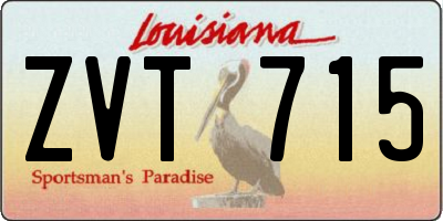 LA license plate ZVT715