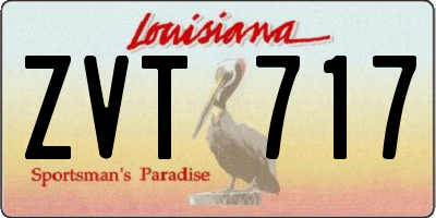 LA license plate ZVT717