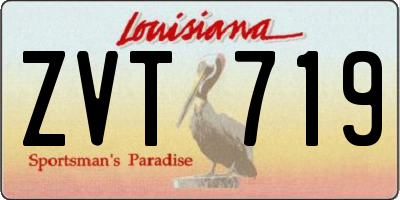 LA license plate ZVT719