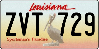 LA license plate ZVT729