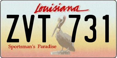 LA license plate ZVT731
