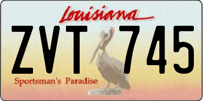LA license plate ZVT745