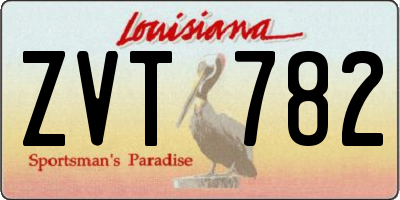 LA license plate ZVT782