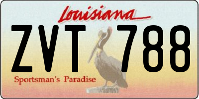 LA license plate ZVT788