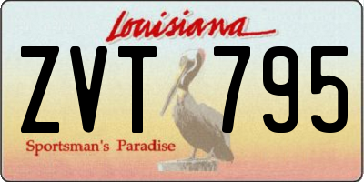 LA license plate ZVT795