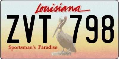 LA license plate ZVT798