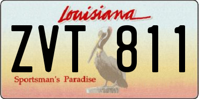 LA license plate ZVT811