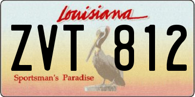 LA license plate ZVT812