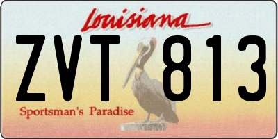 LA license plate ZVT813