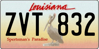 LA license plate ZVT832