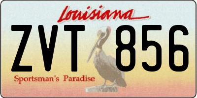 LA license plate ZVT856