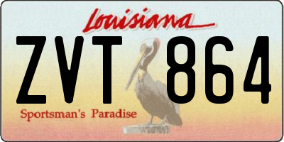 LA license plate ZVT864