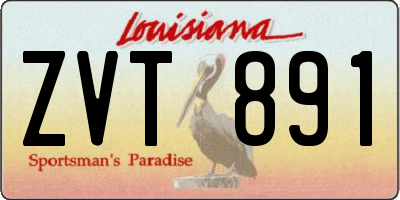 LA license plate ZVT891