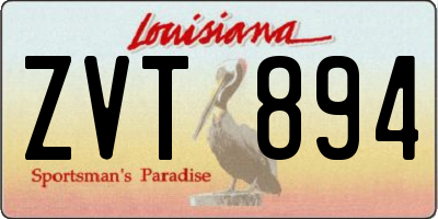 LA license plate ZVT894