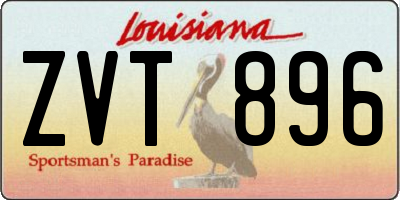 LA license plate ZVT896