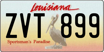 LA license plate ZVT899