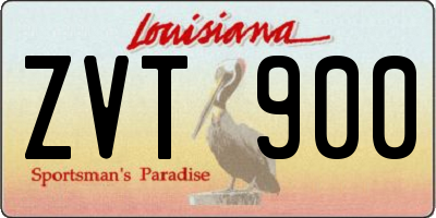 LA license plate ZVT900