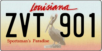 LA license plate ZVT901