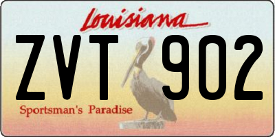 LA license plate ZVT902