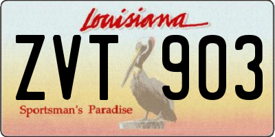 LA license plate ZVT903