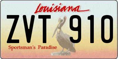 LA license plate ZVT910