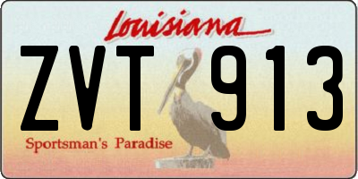 LA license plate ZVT913