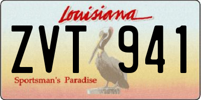 LA license plate ZVT941