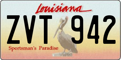 LA license plate ZVT942