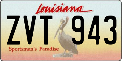 LA license plate ZVT943