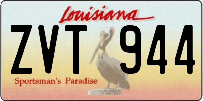 LA license plate ZVT944