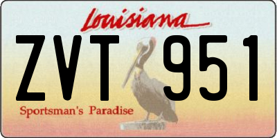 LA license plate ZVT951