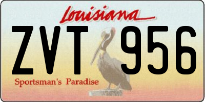 LA license plate ZVT956