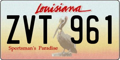 LA license plate ZVT961