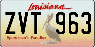 LA license plate ZVT963