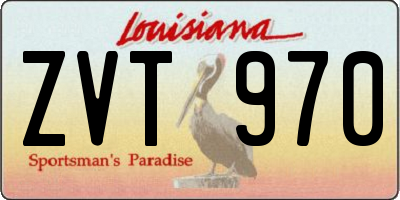 LA license plate ZVT970