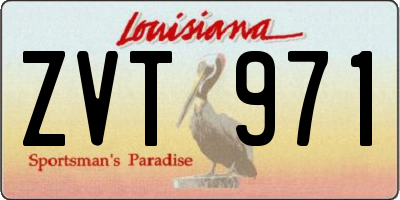 LA license plate ZVT971