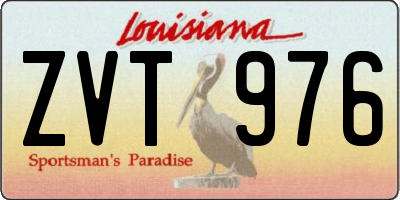 LA license plate ZVT976