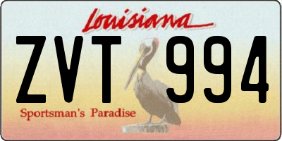 LA license plate ZVT994