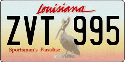 LA license plate ZVT995